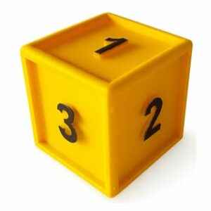 Dau amb alt contrast i lletra vista