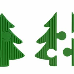 Puzzle de dues peces amb forma d’arbre i textura de ratlles verticals