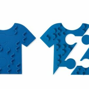 Puzzle de dues peces amb forma de samarreta i textura d'ondulacions