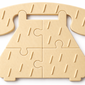 puzzle de telèfon antic